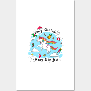 Merry Christmas & Happy New Year Posters and Art